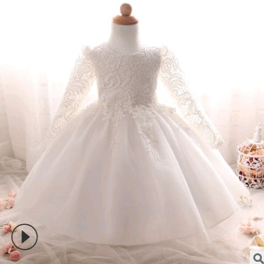 Long-Sleeved Children's Wedding Dress Skirt