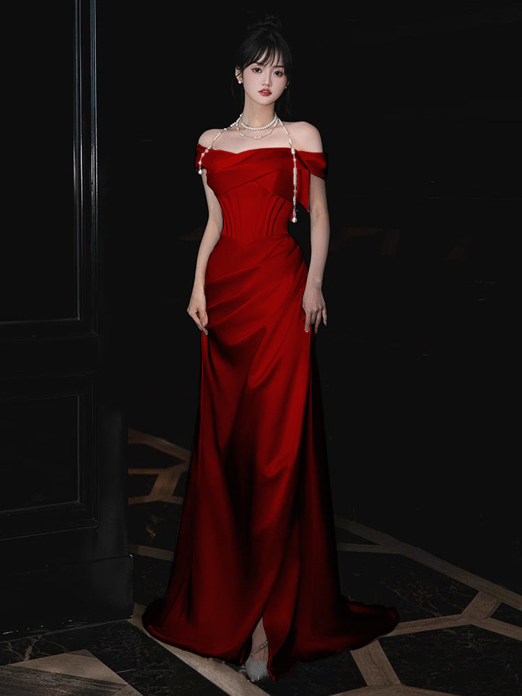 Women's Off-shoulder Toast Dress