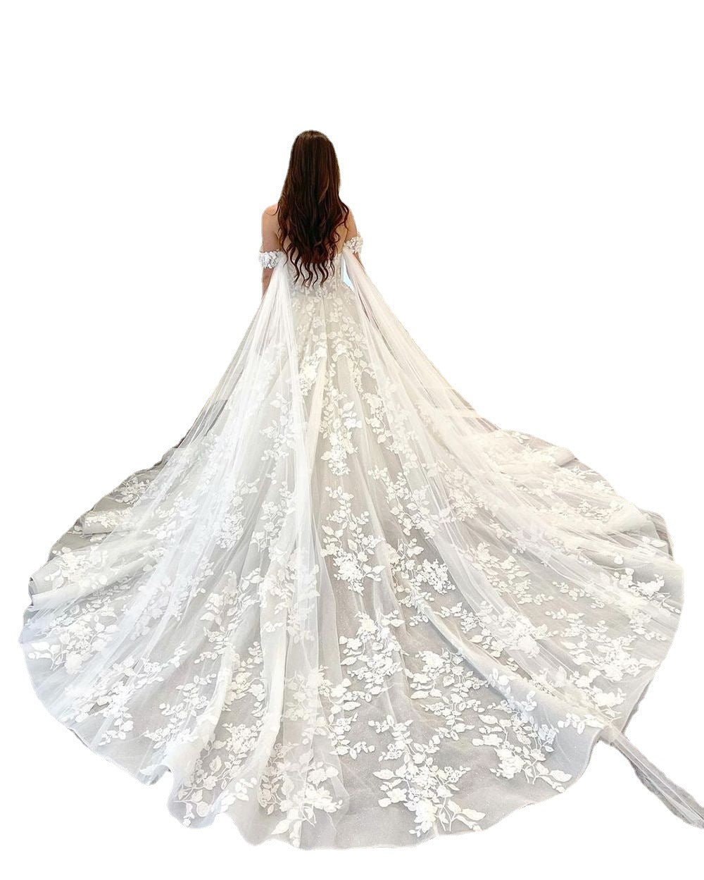 French Trailing Light Wedding Dress