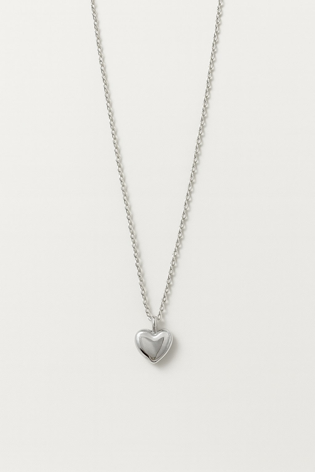 Stainless Steel Silver Heart Necklace For Women
