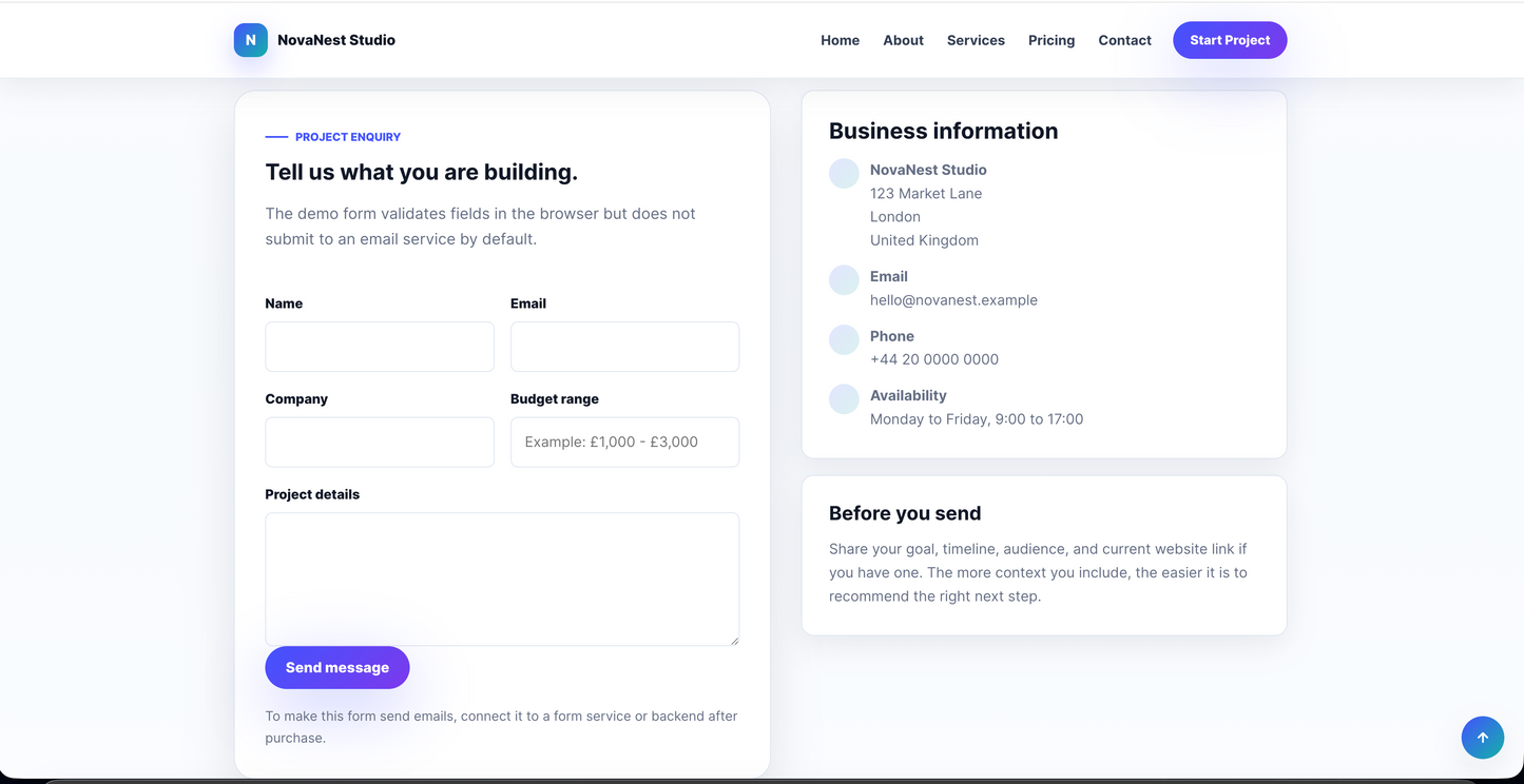 SaaS Startup HTML Website Template
