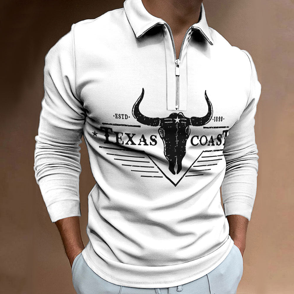 Men's Zipper Casual Men's Personality 3D Digital