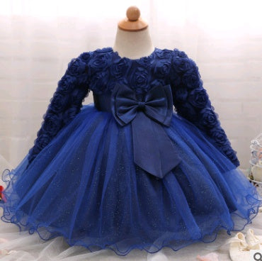 Long-Sleeved Children's Wedding Dress Skirt