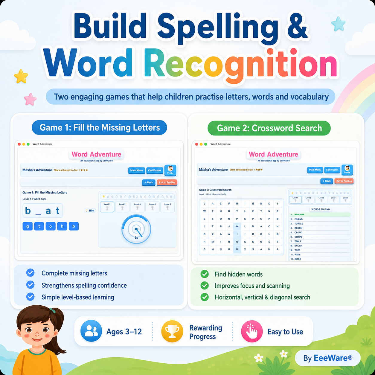 Word Adventure for macOS – Educational Word Game for Children