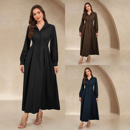 Fashionable And Elegant Long-sleeved Dress For Women