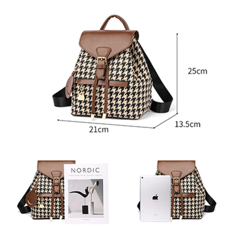 Houndstooth Women High Capacity Travel Bags