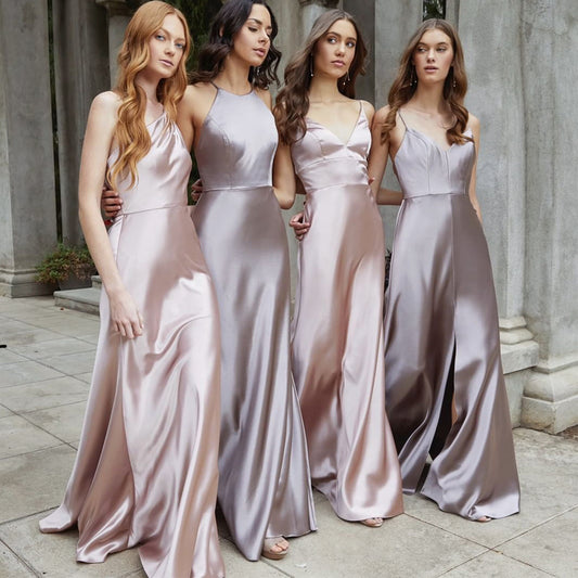 New Fashion Satin Sisters Bridesmaid Dress