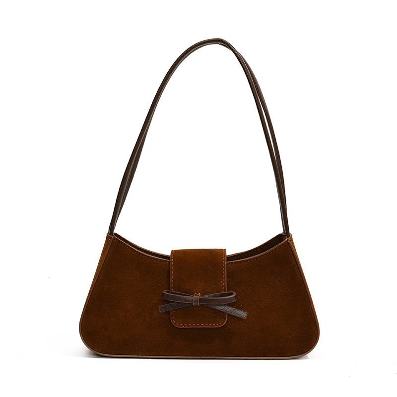 High-end, Solid-color, Niche-design, Textured, Fashionable, Commuter-style Women's Shoulder Bag