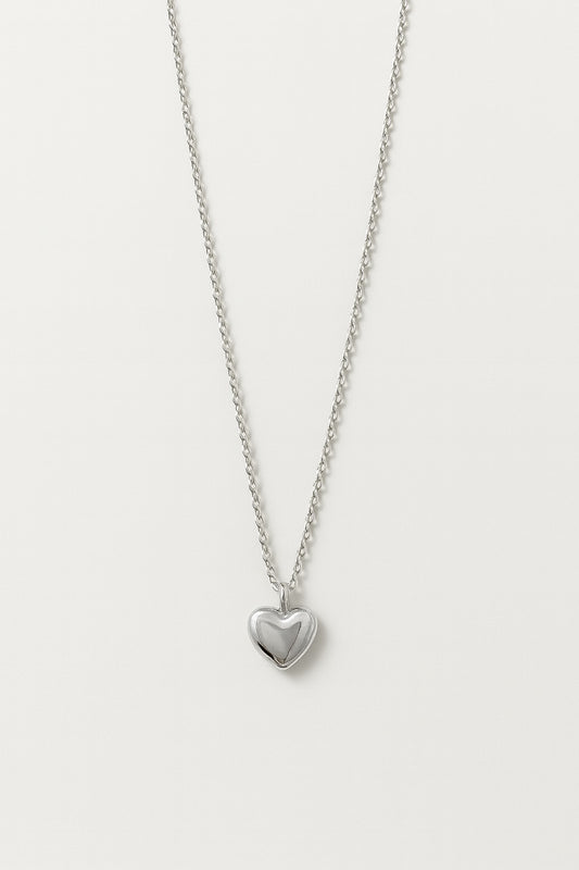 Stainless Steel Silver Heart Necklace For Women