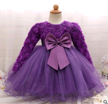 Long-Sleeved Children's Wedding Dress Skirt