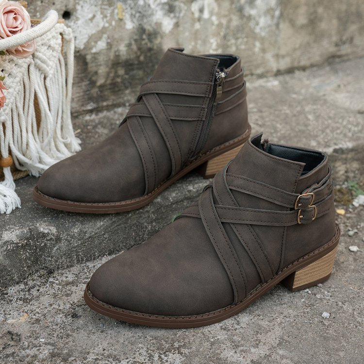 Retro Style Fashionable Single Boots
