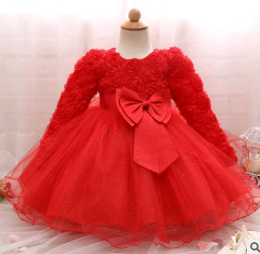 Long-Sleeved Children's Wedding Dress Skirt