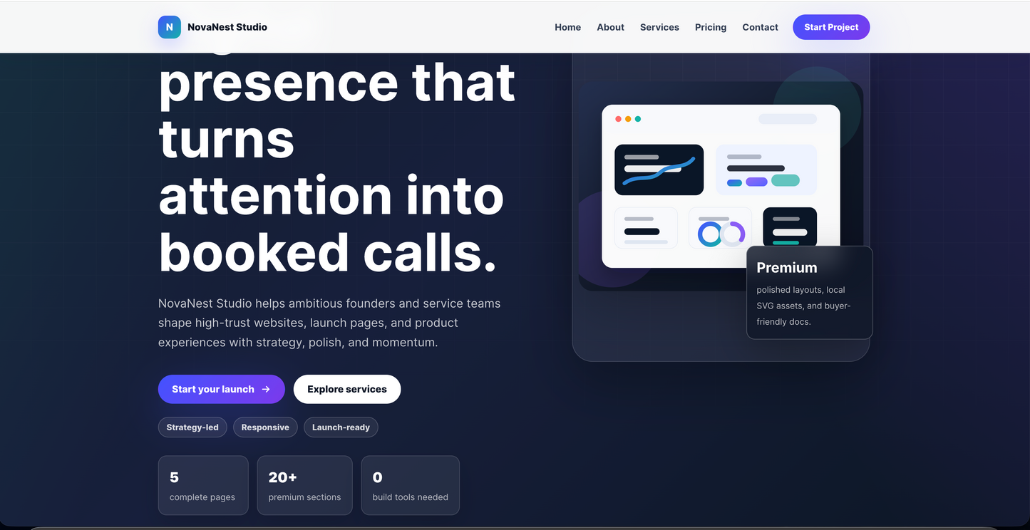 SaaS Startup HTML Website Template