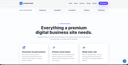 SaaS Startup HTML Website Template
