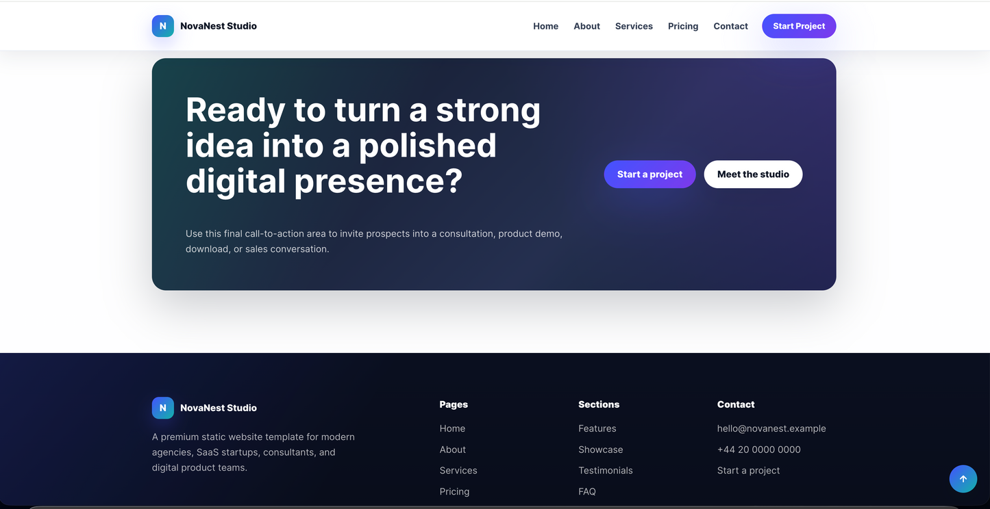 SaaS Startup HTML Website Template