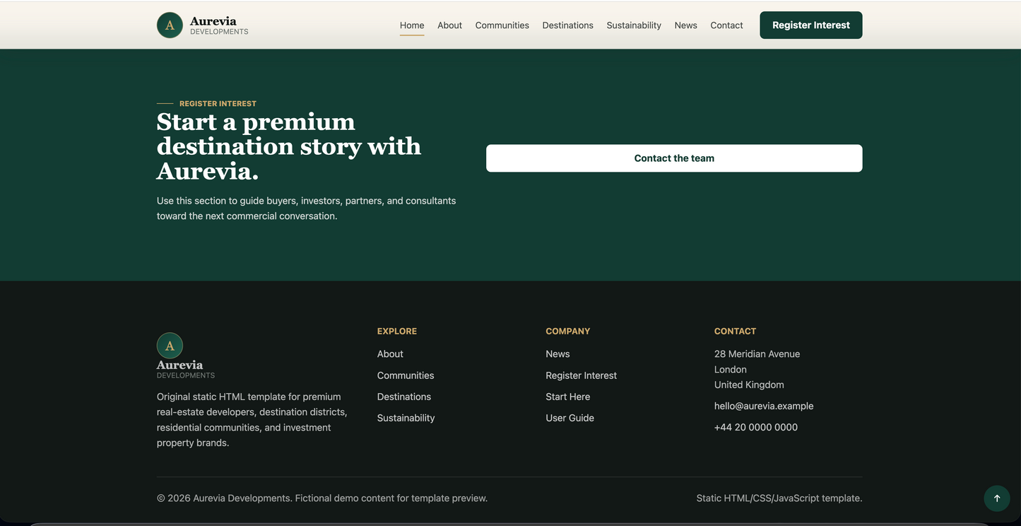 Real Estate  HTML Website Template