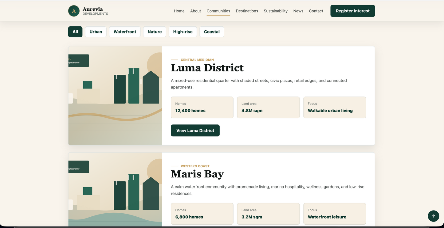 Real Estate  HTML Website Template