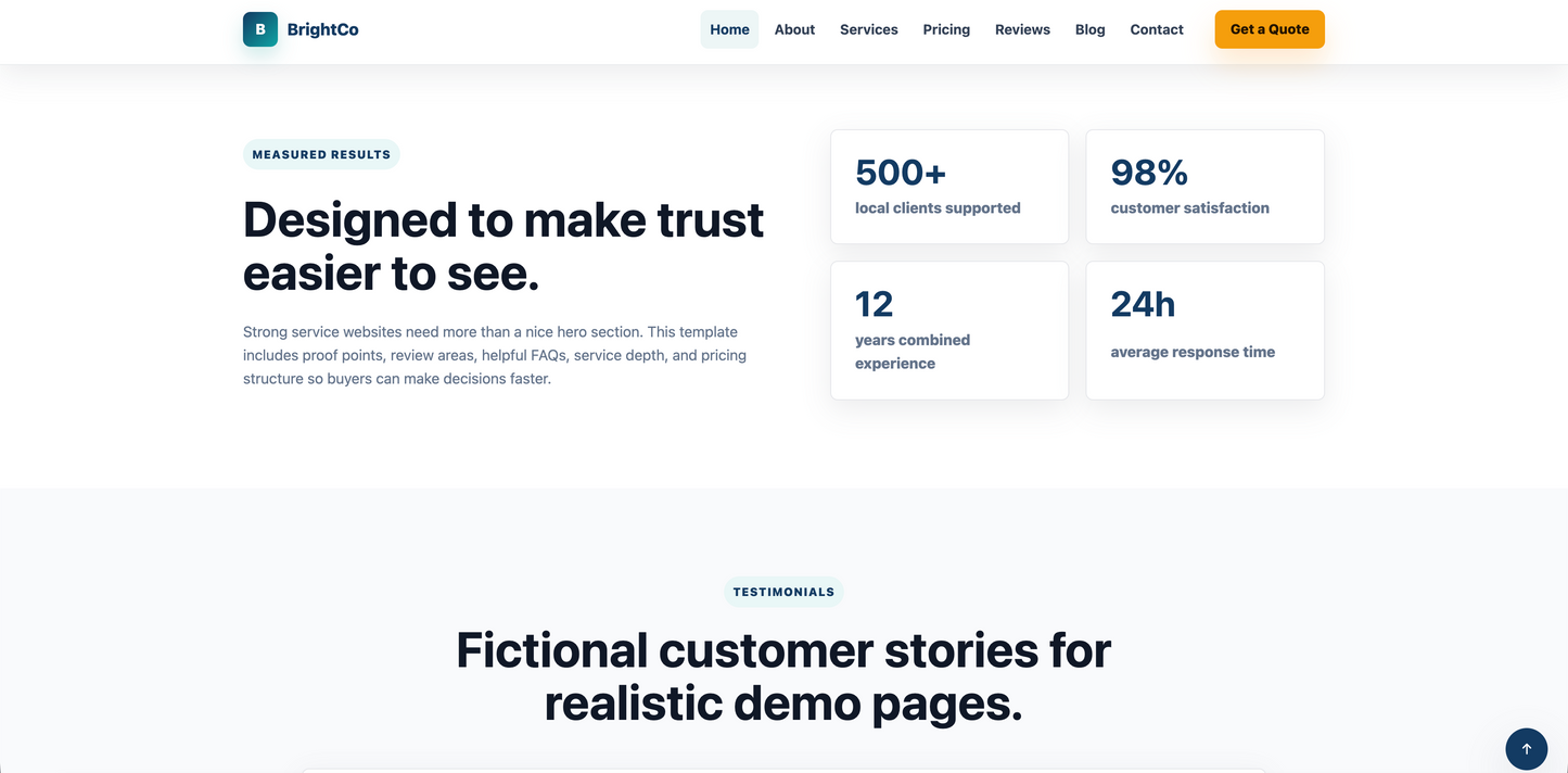 Small Business HTML Website Template