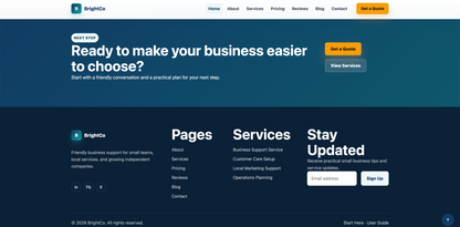 Small Business HTML Website Template