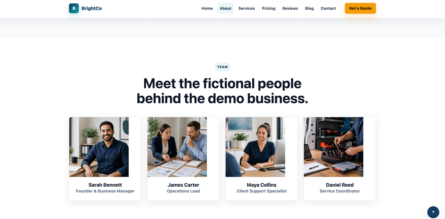 Small Business HTML Website Template