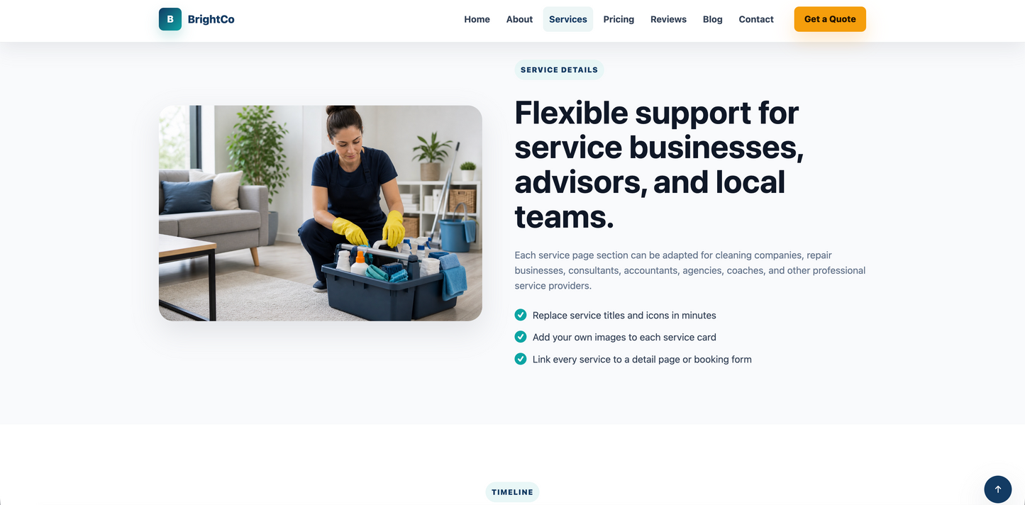 Small Business HTML Website Template