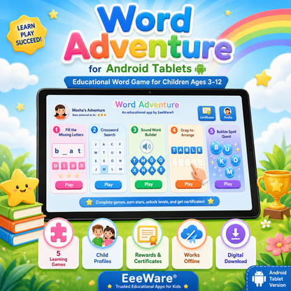 Word Adventure for Android Tablet – Educational Word Game for Children