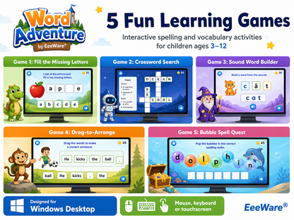Word Adventure for Windows Desktop – Educational Word Game for Children