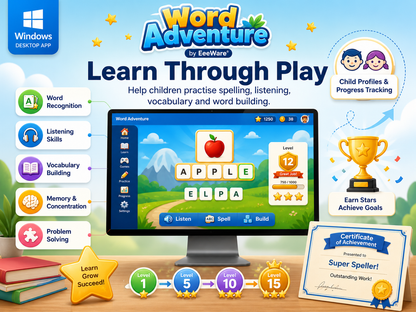 Word Adventure for Windows Desktop – Educational Word Game for Children