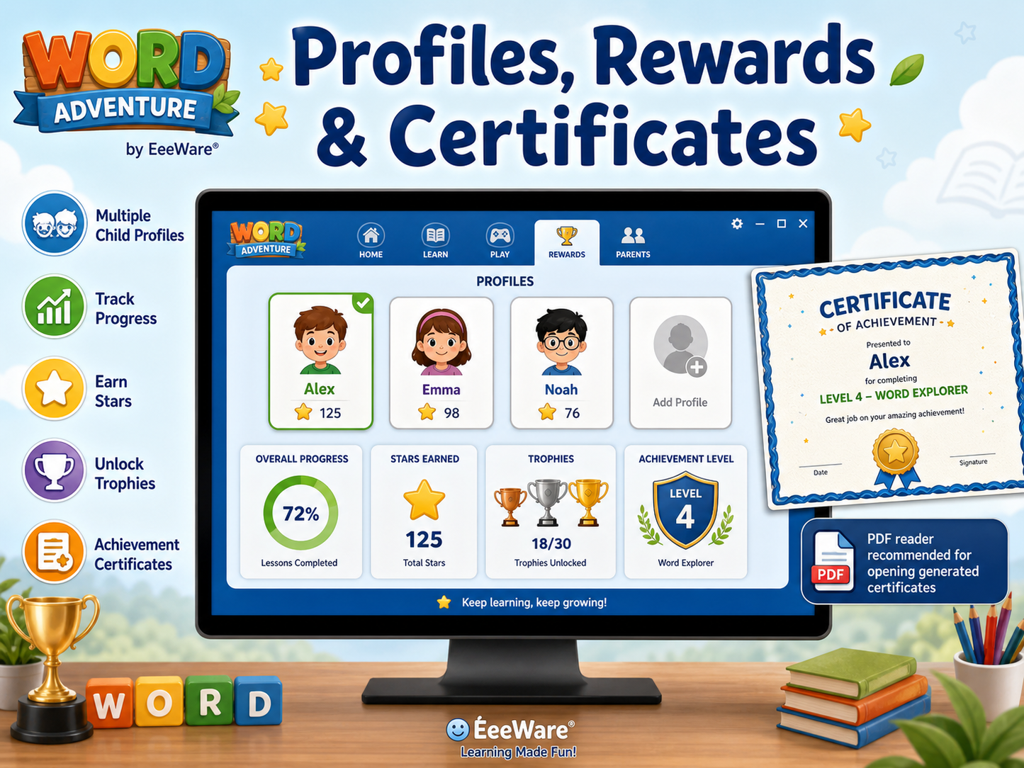 Word Adventure for Windows Desktop – Educational Word Game for Children