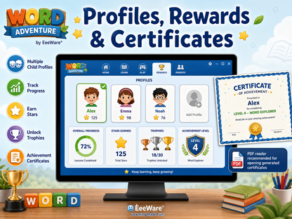 Word Adventure for Windows Desktop – Educational Word Game for Children