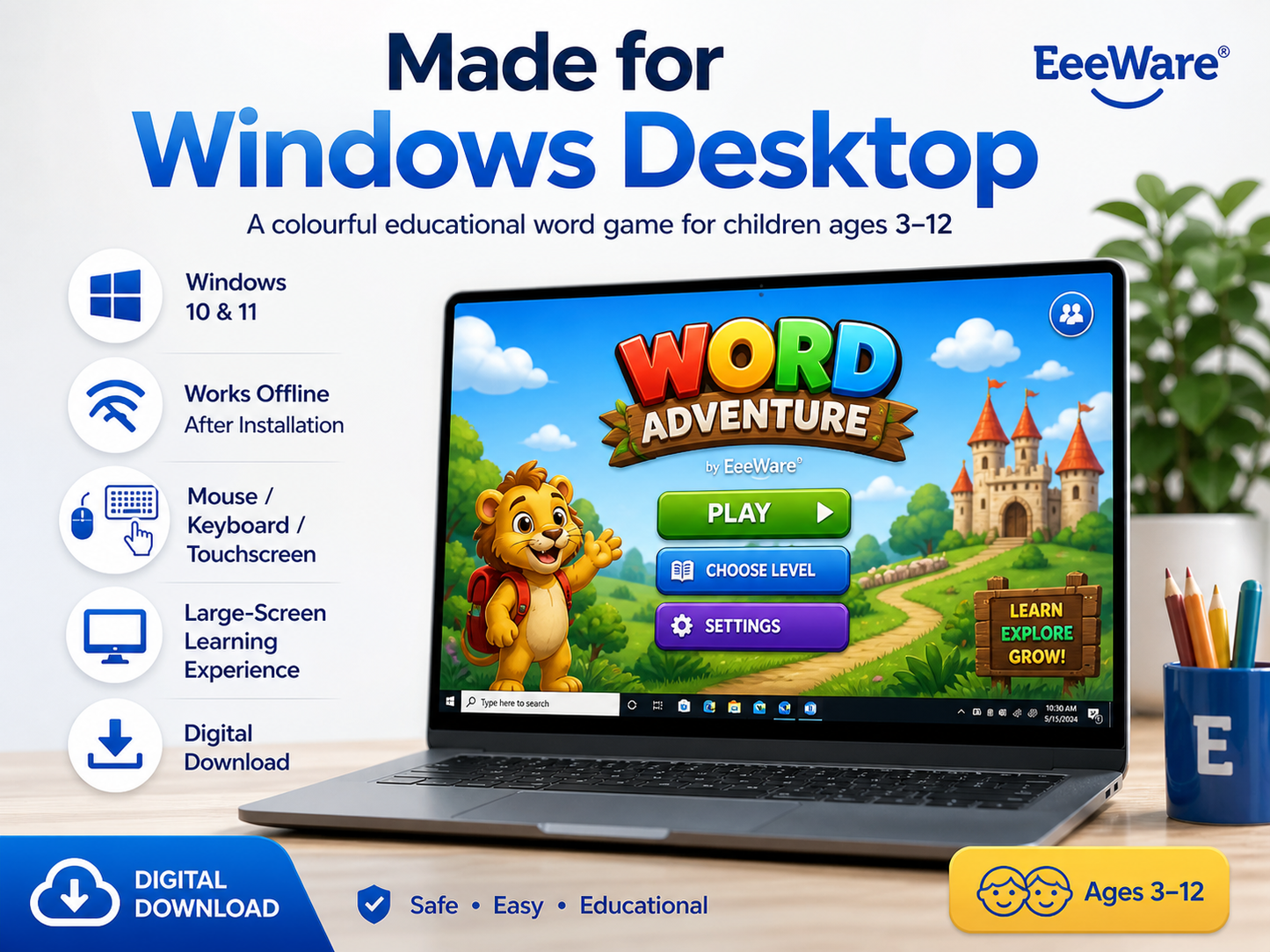 Word Adventure for Windows Desktop – Educational Word Game for Children
