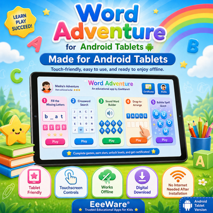 Word Adventure for Android Tablet – Educational Word Game for Children