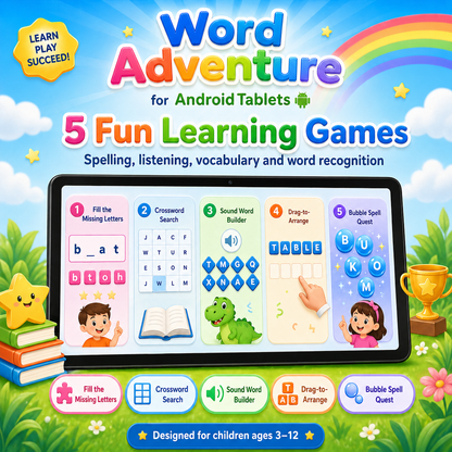 Word Adventure for Android Tablet – Educational Word Game for Children