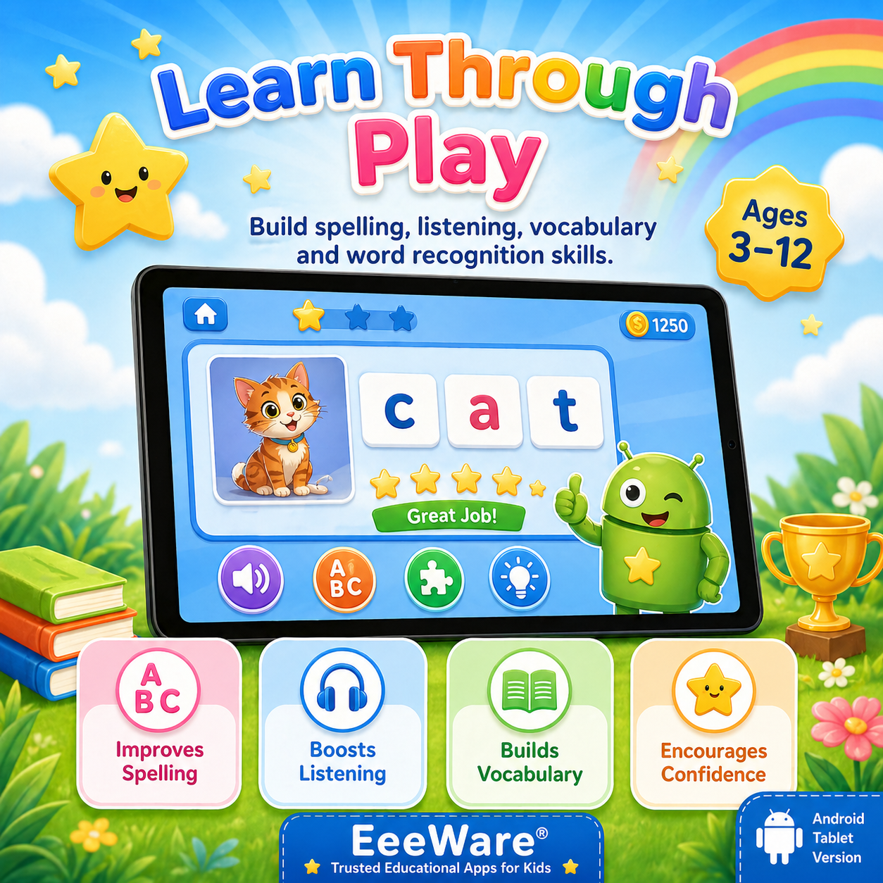 Word Adventure for Android Tablet – Educational Word Game for Children