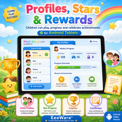Word Adventure for Android Tablet – Educational Word Game for Children