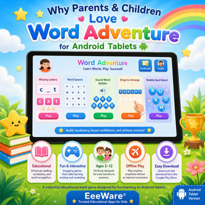 Word Adventure for Android Tablet – Educational Word Game for Children