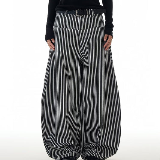 Lazy Style Straight-leg Pants With A Curved Knife Wide-leg Floor-sweeping Design