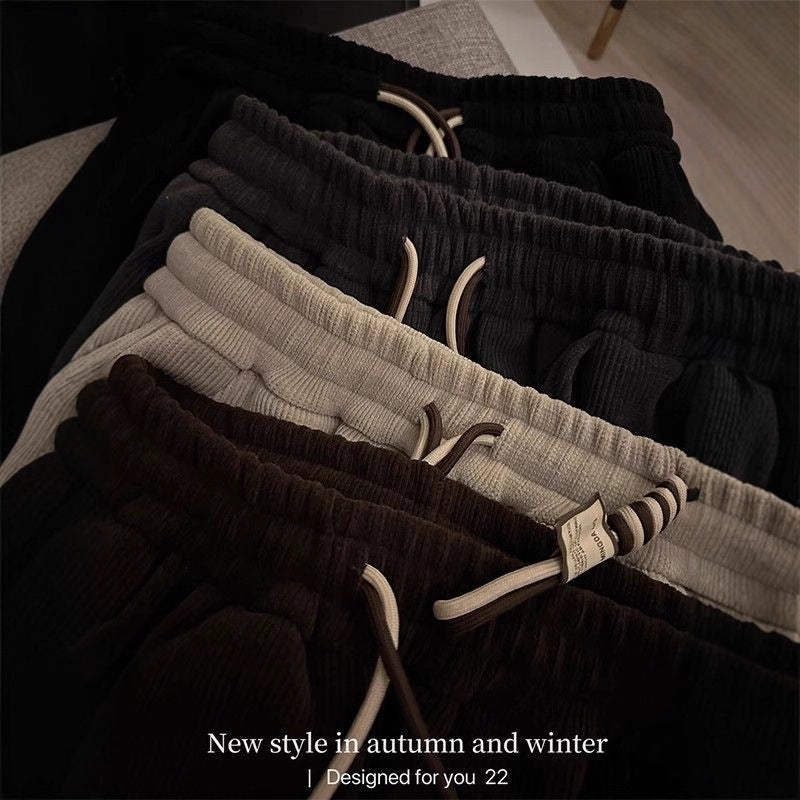 Women's Cozy Fluffy Thickened Leisure Pants For Autumn And Winter