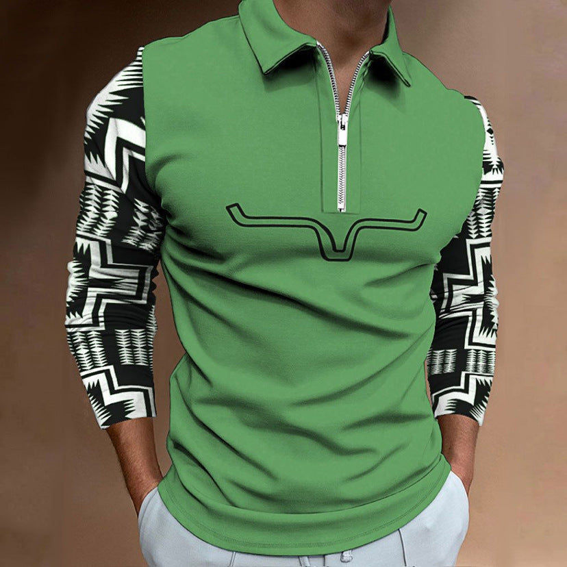Men's Zipper Casual Men's Personality 3D Digital