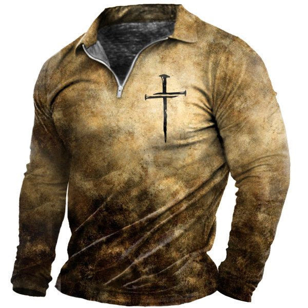 Men's Zipper Casual Men's Personality 3D Digital