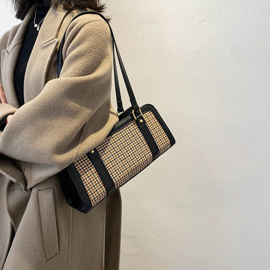 Women's Houndstooth Shoulder Bag