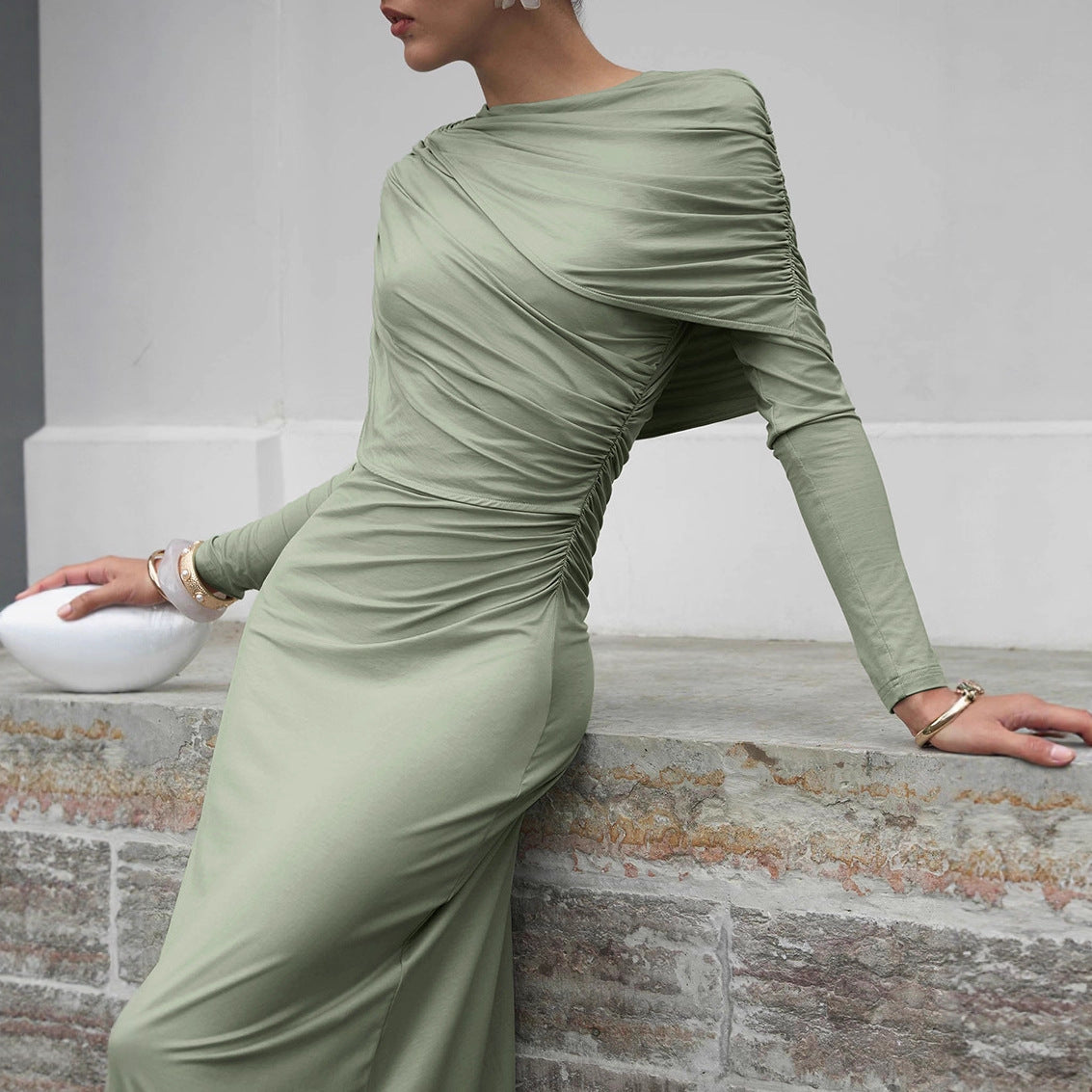 Fashionable, Elegant, Long-sleeved Slim Dress For Women