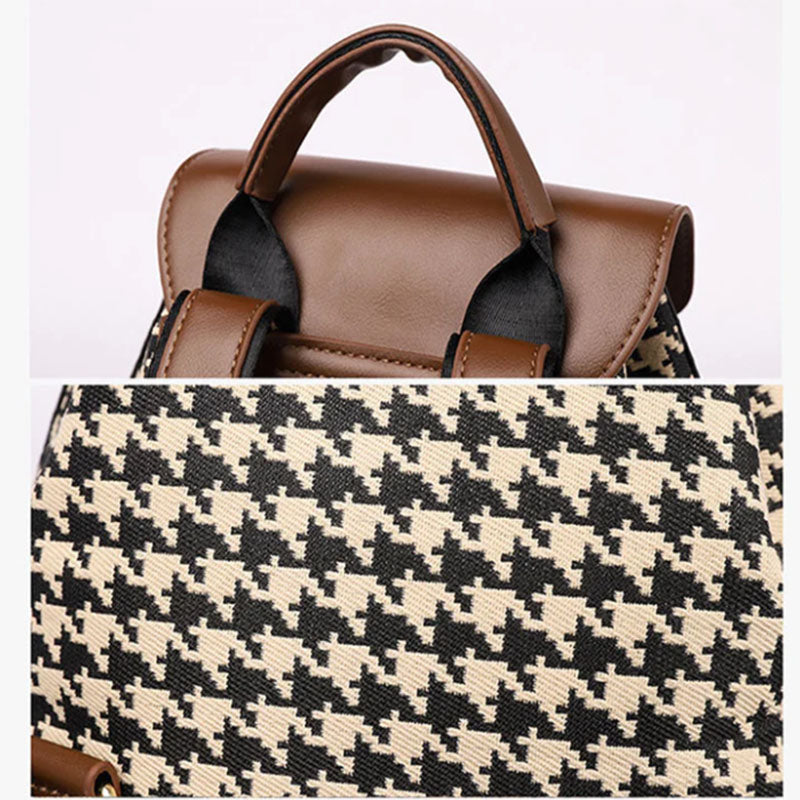 Houndstooth Women High Capacity Travel Bags