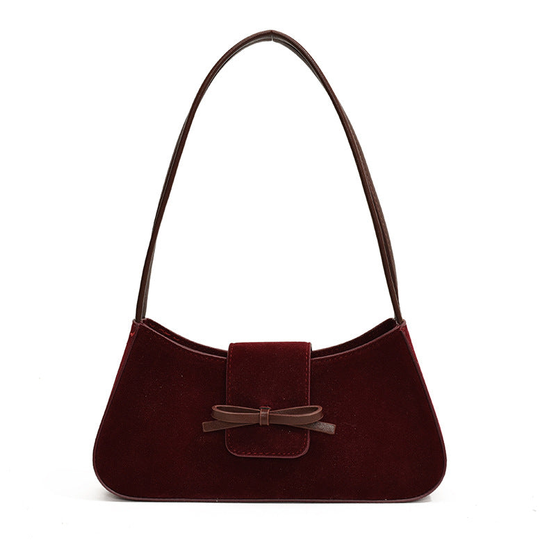 High-end, Solid-color, Niche-design, Textured, Fashionable, Commuter-style Women's Shoulder Bag